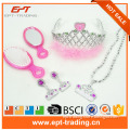 Plastic princess crown toys & jewelry set for kids